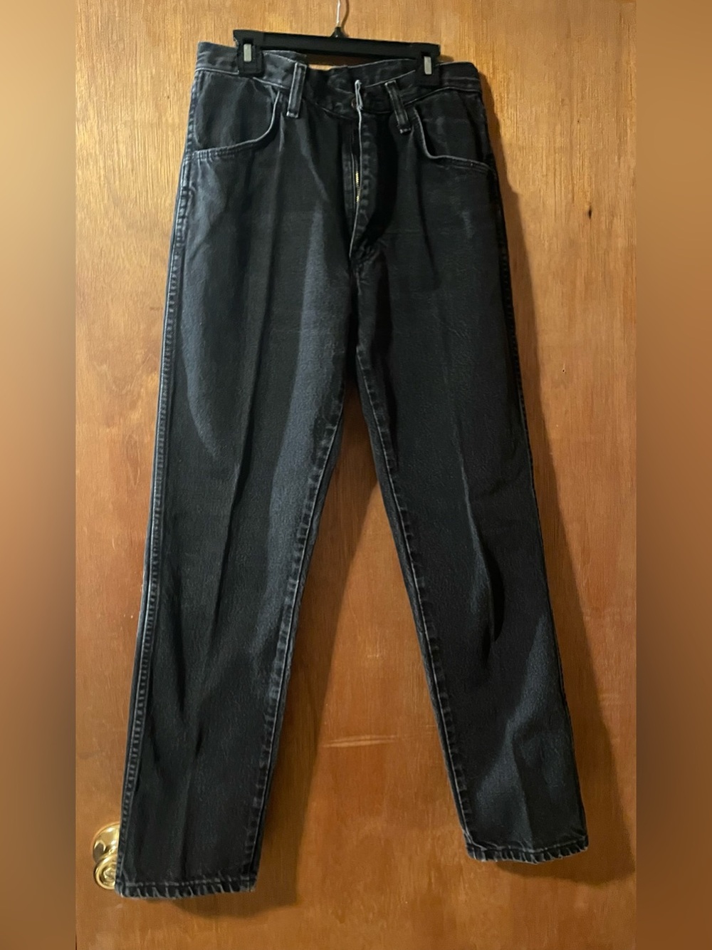 Women's Vintage Rustler Black Denim Jeans 32x32 Mom Jeans 90’s